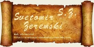 Svetomir Zeremski vizit kartica